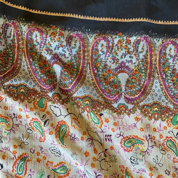 Paisley Floral Bohemian Maxi Strapless Dress - Picture 2 of 4